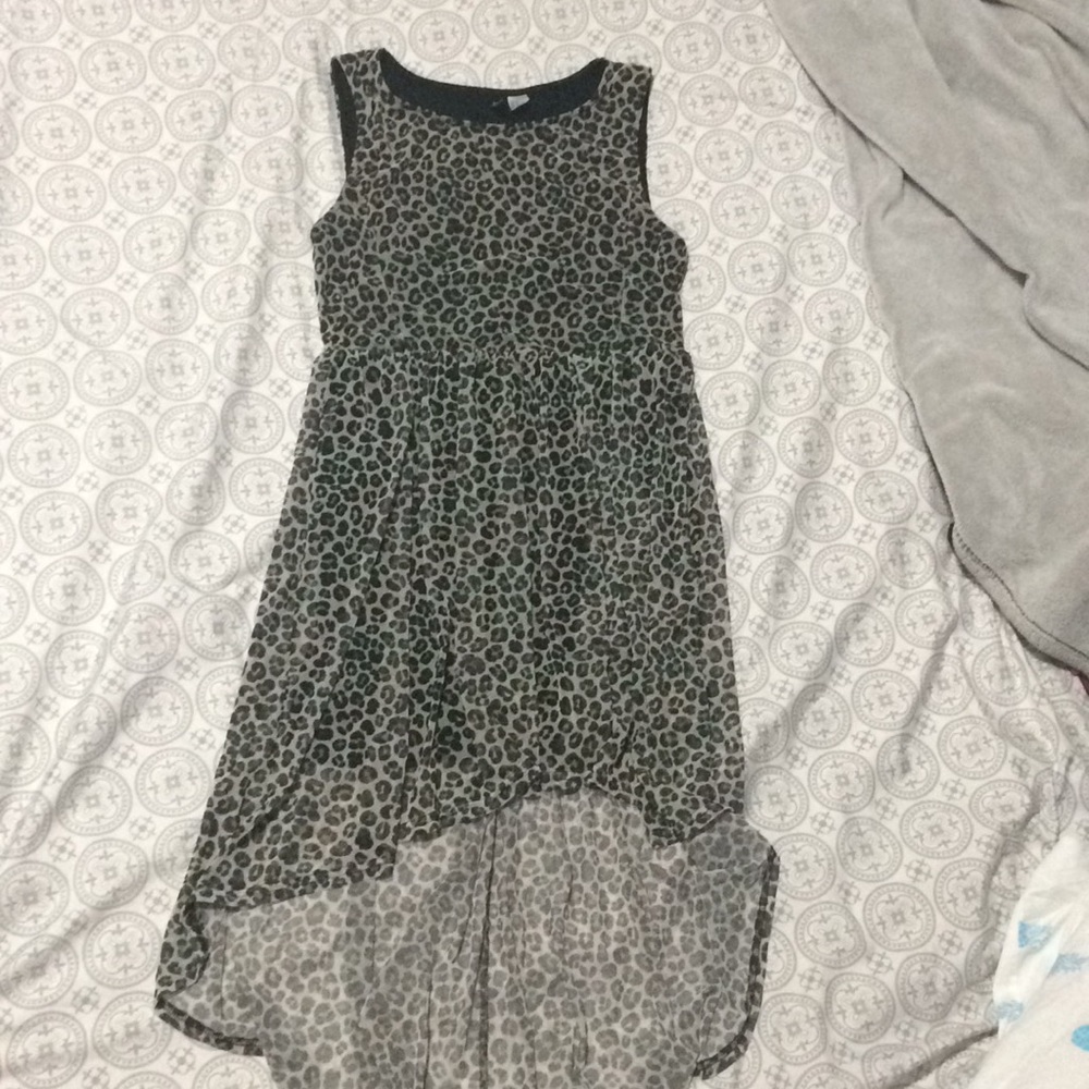 Divided by H&M hi lo dress leopard cheetah print